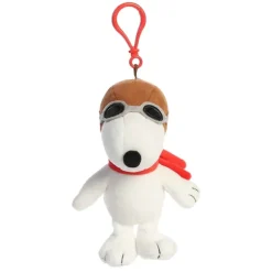 Peanuts Clip-On Plush Flying Ace Snoopy Bag Charm by Aurora