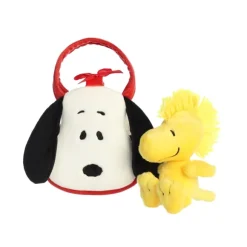 Peanuts Fancy Pals Plush Woodstock with Snoopy Bag by Aurora