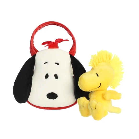 Peanuts Fancy Pals Plush Woodstock with Snoopy Bag by Aurora