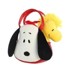 Peanuts Fancy Pals Plush Woodstock with Snoopy Bag by Aurora
