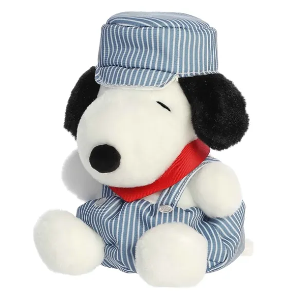 Peanuts Plush Snoopy Train Engineer Palm Pals by Aurora