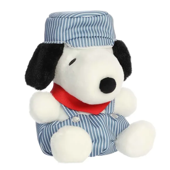 Peanuts Plush Snoopy Train Engineer Palm Pals by Aurora