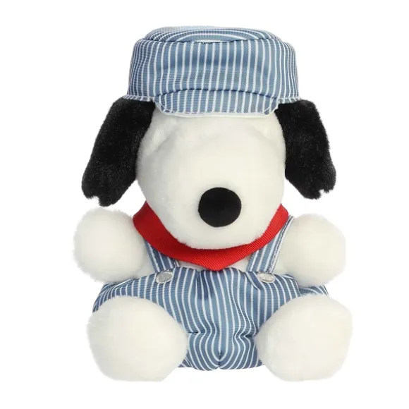 Peanuts Plush Snoopy Train Engineer Palm Pals by Aurora