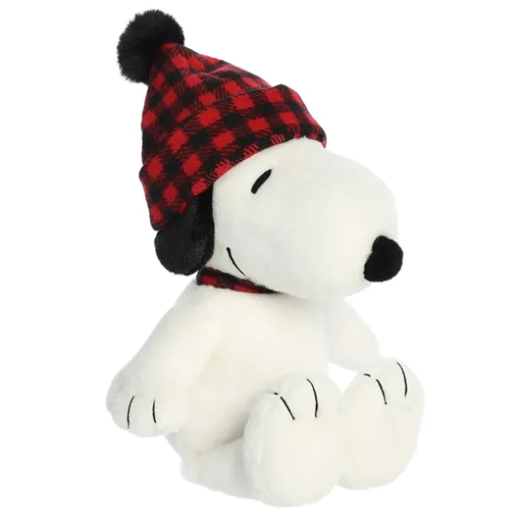 Peanuts Plush Snoopy with Plaid Hat by Aurora