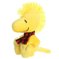 Peanuts Plush Woodstock with Plaid Scarf by Aurora