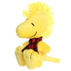 Peanuts Plush Woodstock with Plaid Scarf by Aurora