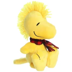 Peanuts Plush Woodstock with Plaid Scarf by Aurora