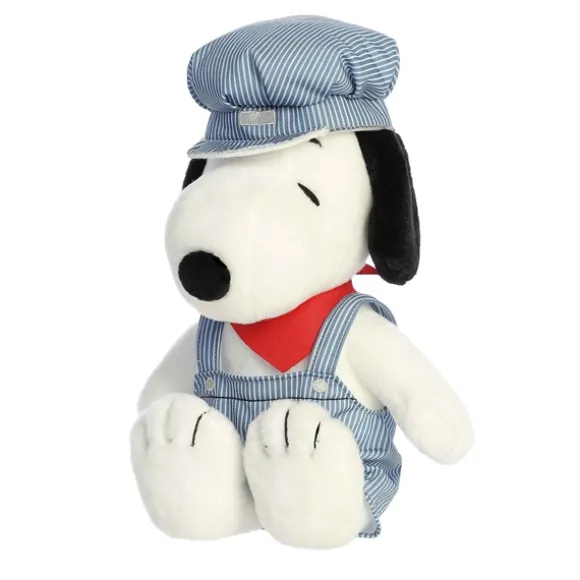 Peanuts Train Engineer Snoopy Stuffed Animal by Aurora