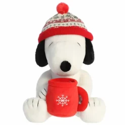 Peanuts Winter Hat Snoopy with Mug Stuffed Animal by Aurora