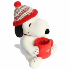 Peanuts Winter Hat Snoopy with Mug Stuffed Animal by Aurora