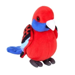 Pocketkins Eco-Friendly Plush Crimson Rosella Parrot by Wild Republic