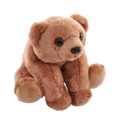 Pocketkins Eco-Friendly Small Plush Grizzly Bear by Wild Republic
