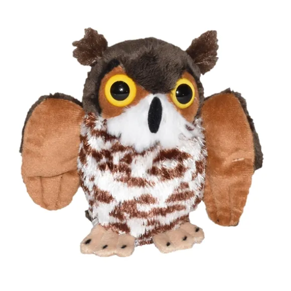 Pocketkins Eco-Friendly Small Plush Great Horned Owl by Wild Republic
