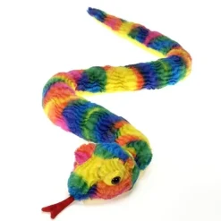Rainbow Crushed Tie-Dye Snake Stuffed Animal by Fiesta
