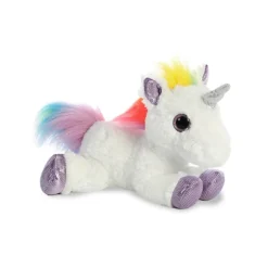 Rainbow the Stuffed White Unicorn Flopsie by Aurora