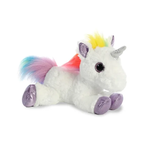 Rainbow the Stuffed White Unicorn Flopsie by Aurora