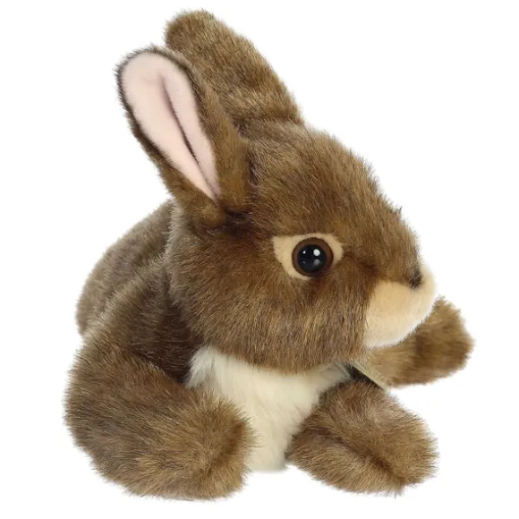 Realistic Miyoni Resting Eastern Cottontail Bunny Stuffed Animal by Aurora