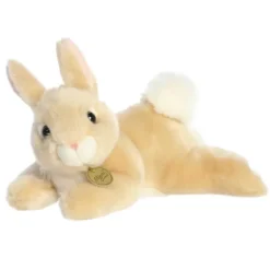 Realistic Miyoni Resting Tan Rex Bunny Stuffed Animal by Aurora