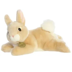 Realistic Miyoni Resting Tan Rex Bunny Stuffed Animal by Aurora