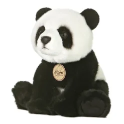Realistic Sitting Stuffed Panda 7 Inch Miyoni Plush by Aurora
