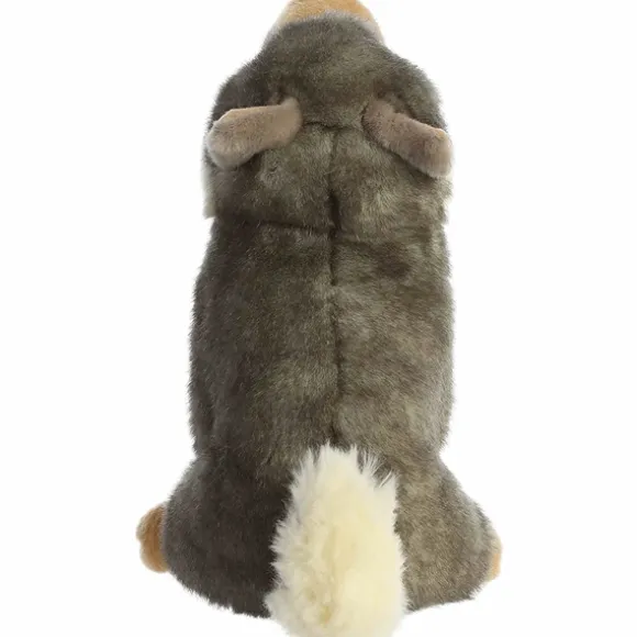 Realistic Sitting Stuffed Wolf Miyoni Plush by Aurora