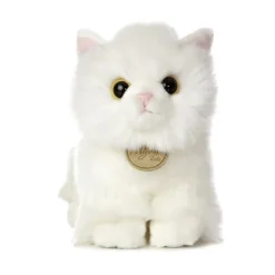 Realistic Stuffed Angora Kitten 7 Inch Plush Cat by Aurora