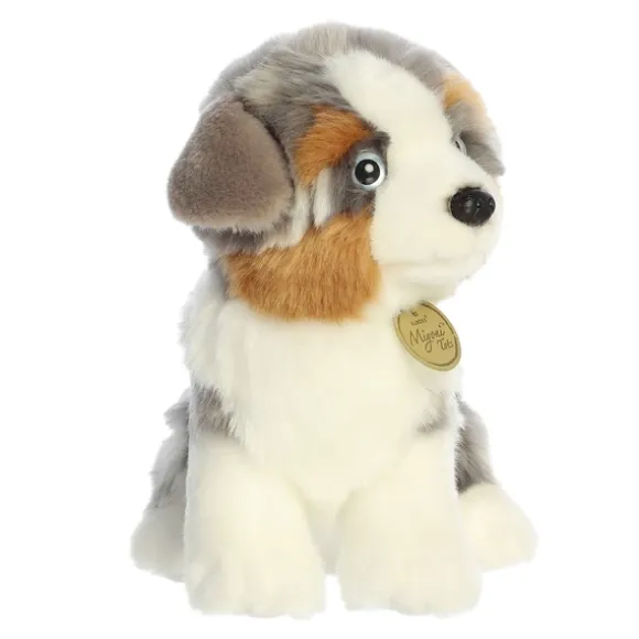 Realistic Stuffed Australian Shepherd Pup Miyoni Plush by Aurora