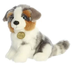 Realistic Stuffed Australian Shepherd Pup Miyoni Plush by Aurora