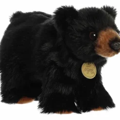 Realistic Stuffed Black Bear Cub 10 Inch Miyoni Plush by Aurora