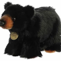 Realistic Stuffed Black Bear Cub 10 Inch Miyoni Plush by Aurora