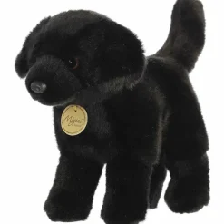 Realistic Stuffed Black Lab 10 Inch Miyoni Plush by Aurora