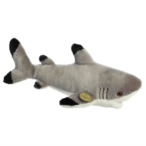 Realistic Stuffed Blacktip Shark 12.5 Inch Miyoni Plush by Aurora