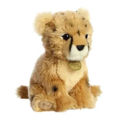 Realistic Stuffed Cheetah Cub 9 Inch Miyoni Plush by Aurora