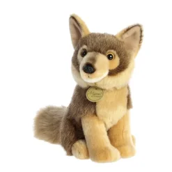 Realistic Stuffed Coyote 9.5 Inch Miyoni Plush by Aurora