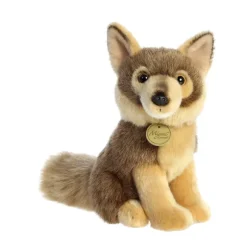 Realistic Stuffed Coyote 9.5 Inch Miyoni Plush by Aurora