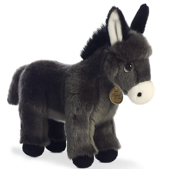 Realistic Stuffed Donkey Foal 10 Inch Miyoni Plush by Aurora