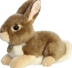 Realistic Stuffed Eastern Cottontail Rabbit Miyoni Plush by Aurora