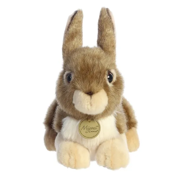 Realistic Stuffed Eastern Cottontail Rabbit Miyoni Plush by Aurora