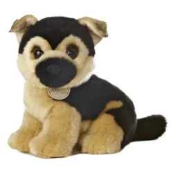 Realistic Stuffed German Shepherd Puppy 10 Inch Plush Dog by Aurora
