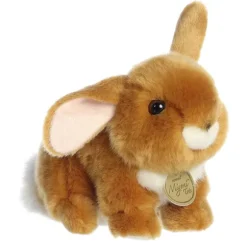 Realistic Stuffed Ginger Rabbit Playful Ears Miyoni Plush by Aurora