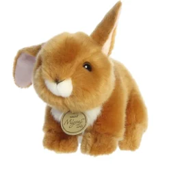 Realistic Stuffed Ginger Rabbit Playful Ears Miyoni Plush by Aurora