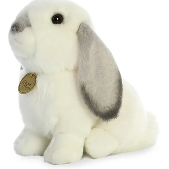 Realistic Stuffed Gray Eared Lop Rabbit 11 Inch Miyoni Plush by Aurora