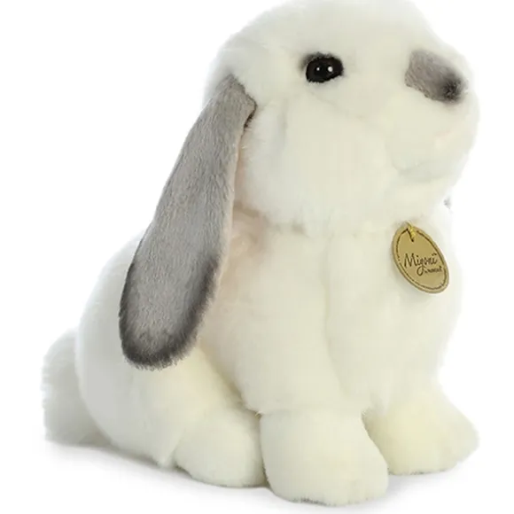 Realistic Stuffed Gray Eared Lop Rabbit 11 Inch Miyoni Plush by Aurora