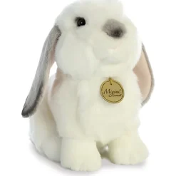 Realistic Stuffed Gray Eared Lop Rabbit 11 Inch Miyoni Plush by Aurora