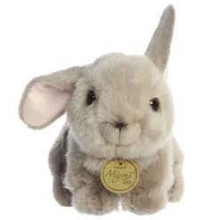 Realistic Stuffed Gray Rabbit Playful Ears Miyoni Plush by Aurora