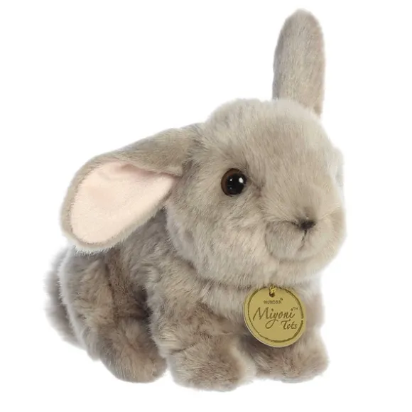 Realistic Stuffed Gray Rabbit Playful Ears Miyoni Plush by Aurora