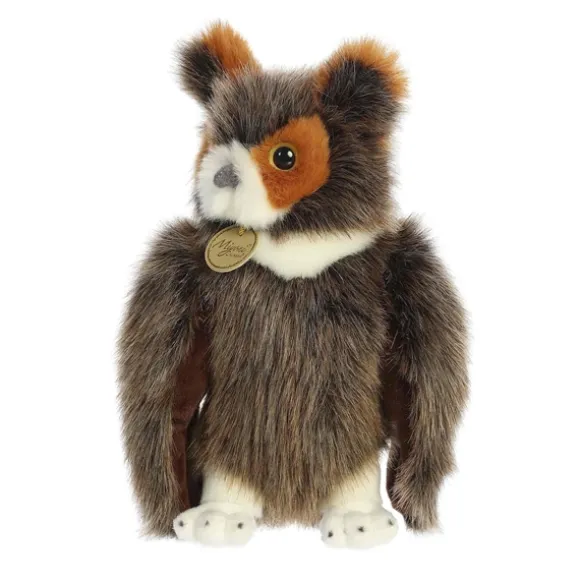 Realistic Stuffed Great Horned Owl 11 Inch Miyoni Plush by Aurora