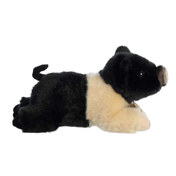 Realistic Stuffed Hampshire Pig 8 Inch Miyoni Plush by Aurora
