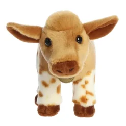 Realistic Stuffed Longhorn Calf 10 Inch Miyoni Plush by Aurora