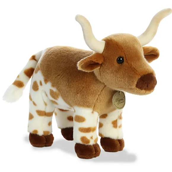 Realistic Stuffed Longhorn 10 Inch Miyoni Plush by Aurora